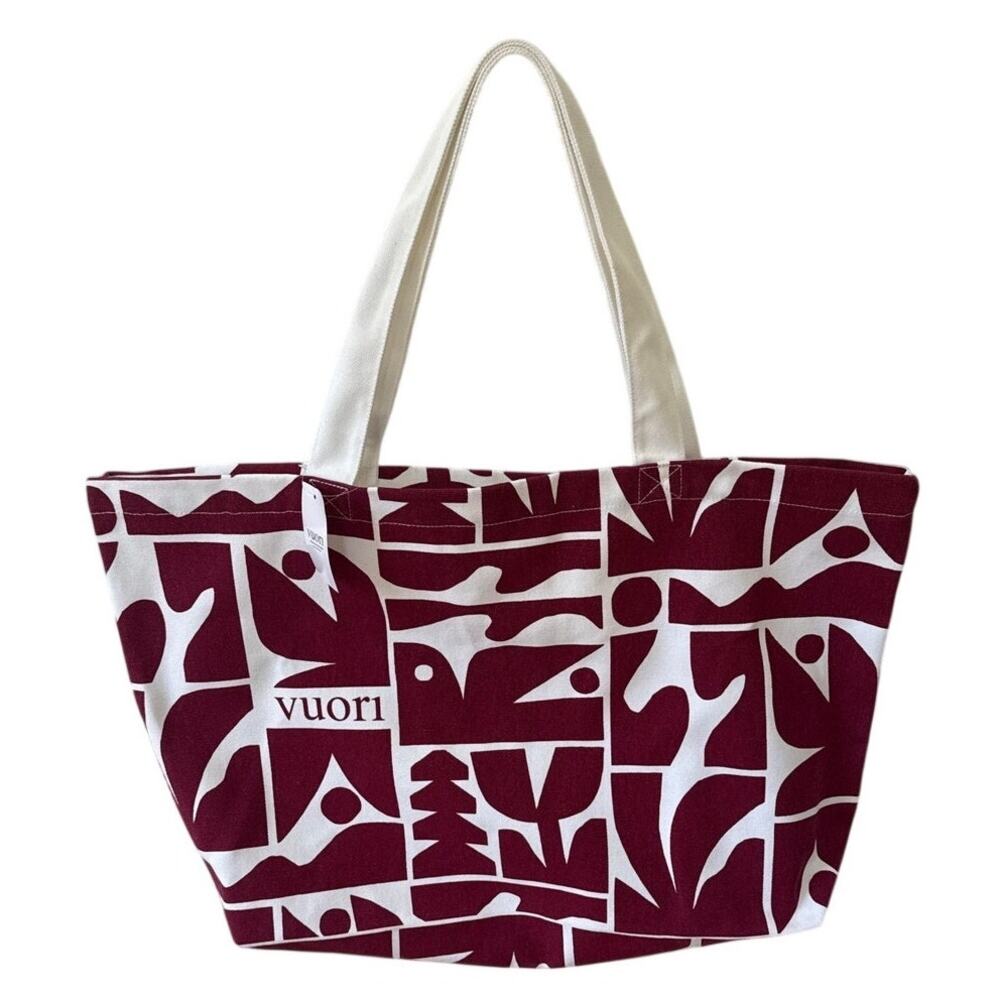Vuori Holiday 2025 Large Tote Bag in Strawberry Red NEW NWT